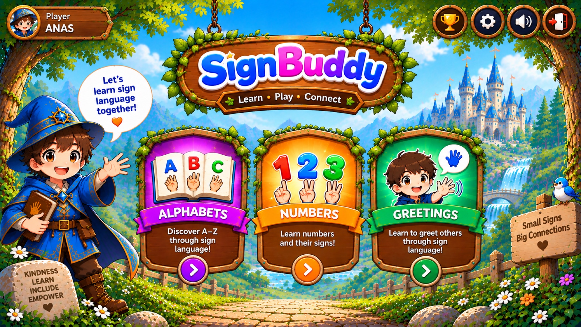 Main menu